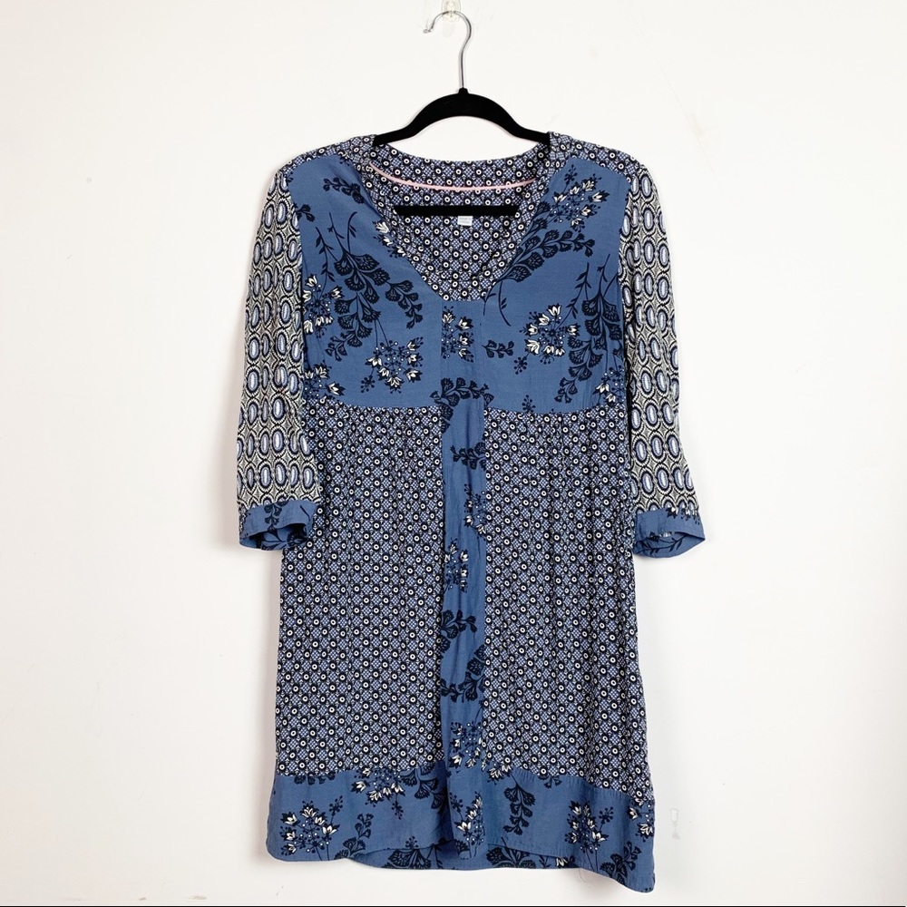 Boden Blue Floral Pattern Dress